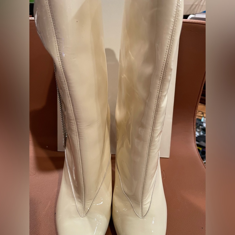 Jimmy Choo Off-White Leather Tote